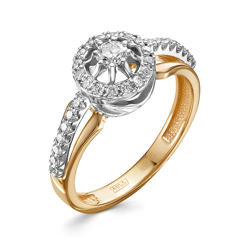 Кольцо, золото, бриллиант, 01-3527
